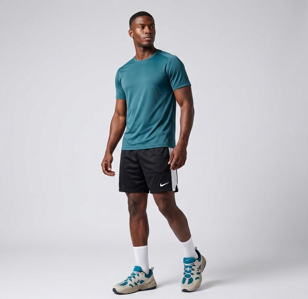 Nike Light Orewood Geode Teal Lace Up Tech Hera Sneakers Athletic Shoes Men's 10